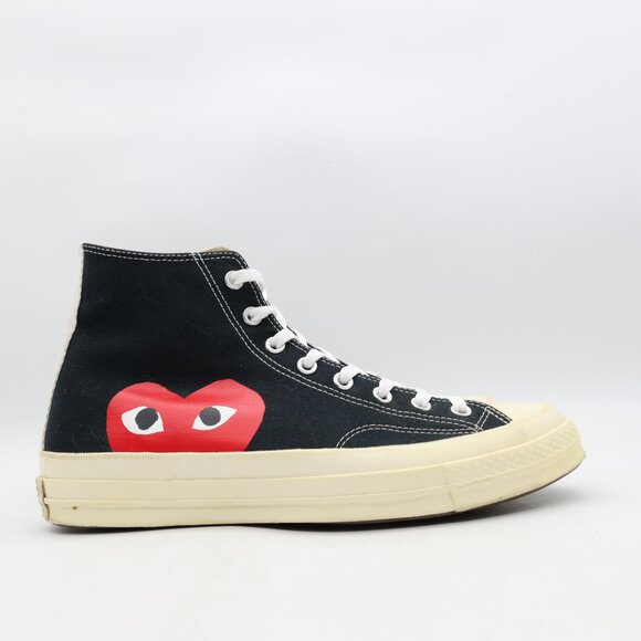 Converse All Star 70 Hi Play Comme des Garcon Men's 10 Women's 12 Black Sneakers - Picture 1 of 9